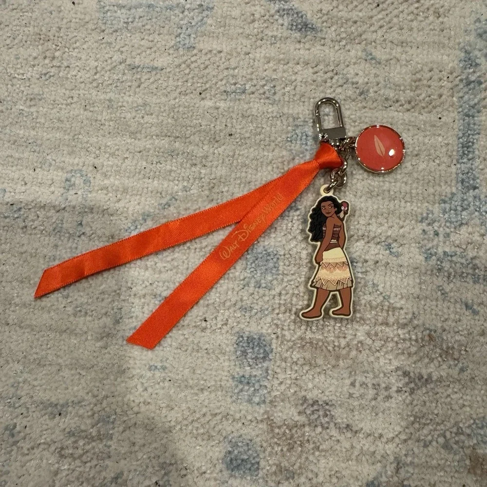 Walt Disney World Parks Princess Moana Ribbon Bag Tag Keychain